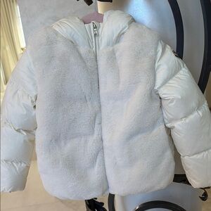 Moncler Kids Cream Puffer Jacket